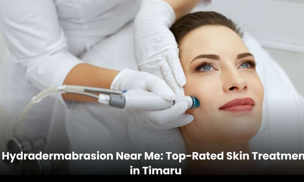 Woman getting a hydradermabrasion facial treatment in Timaru clinic