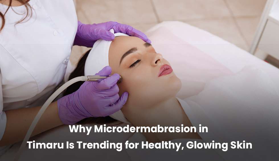 Woman receiving microdermabrasion treatment in Timaru for healthy glowing skin and improved skin texture.