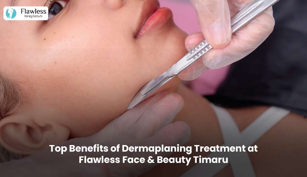 Professional dermaplaning treatment at Flawless Face & Beauty Timaru for smoother, brighter, and healthier-looking skin.