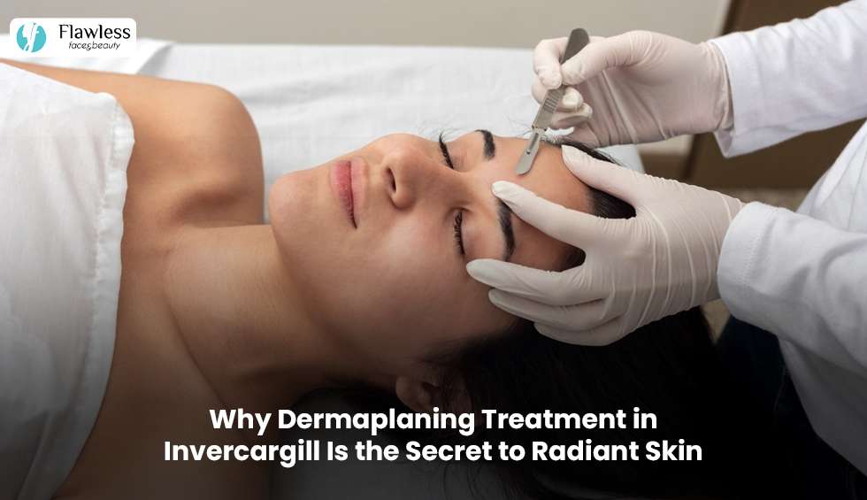 Woman receiving a professional dermaplaning treatment in Invercargill for smoother, brighter, and healthier-looking skin.