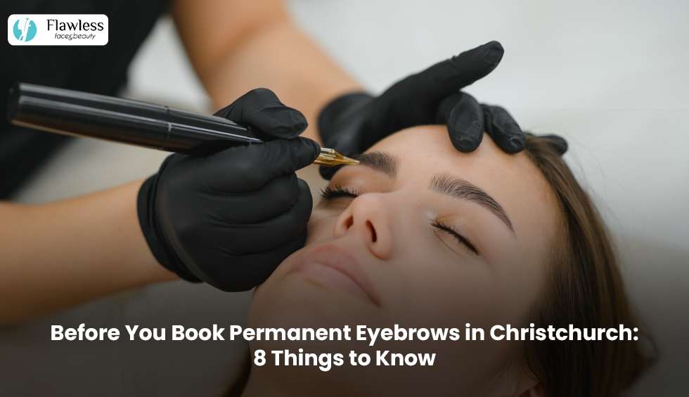 Permanent eyebrow treatment in Christchurch with professionally shaped brows