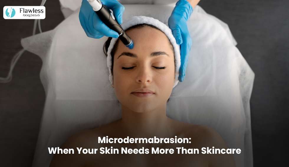 Microdermabrasion facial treatment for smoother, refreshed and brighter-looking skin